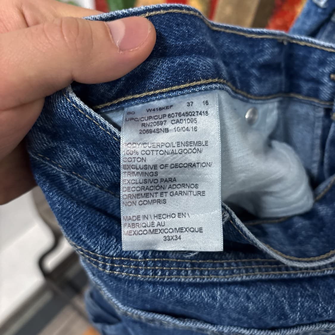 00s 올드 디키즈 더블니 카펜터 워크 데님팬츠 빈티지워싱 N544 상품이미지7