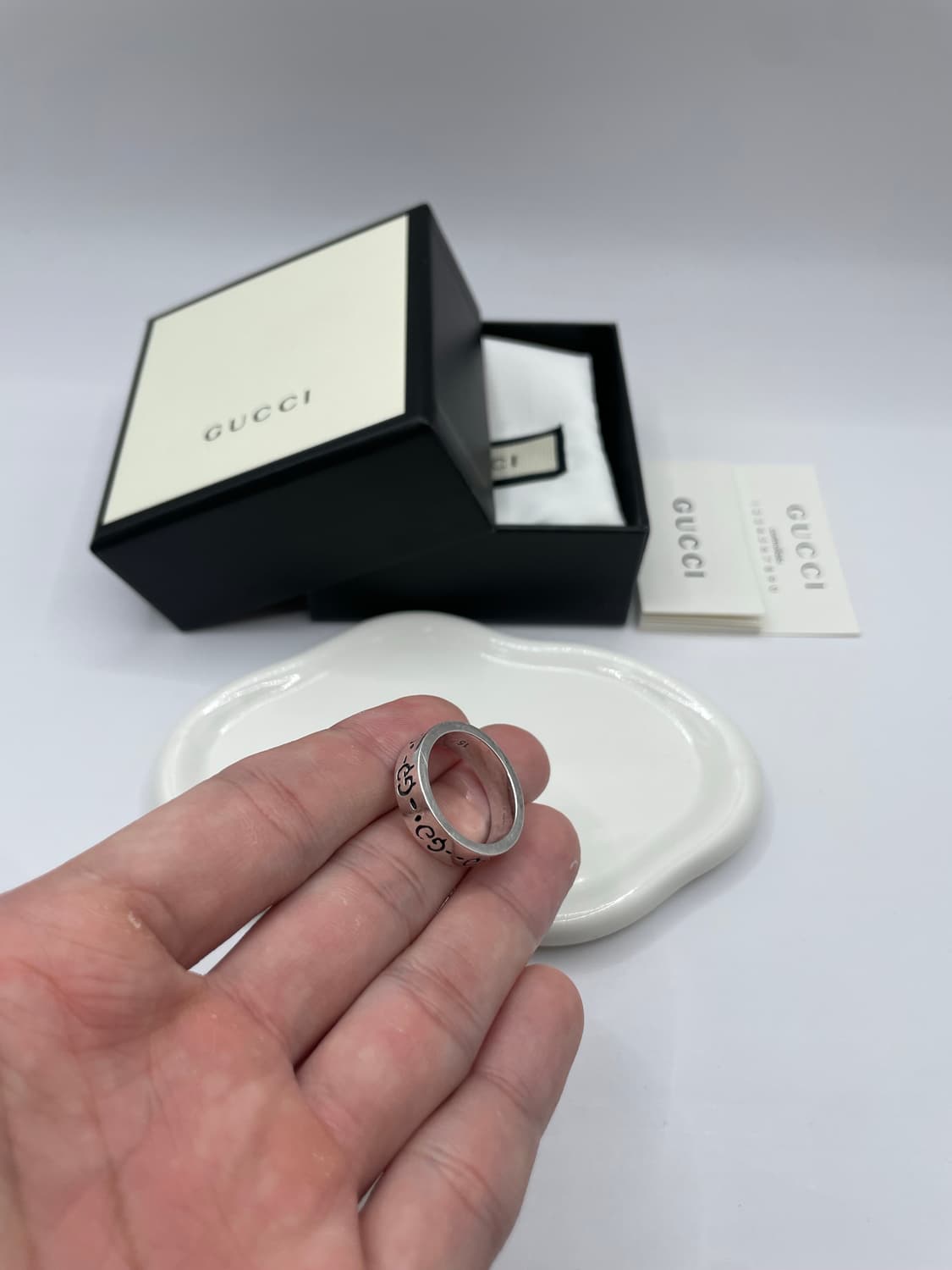 구찌 반지 15호 고스트링 6mm  상품이미지5