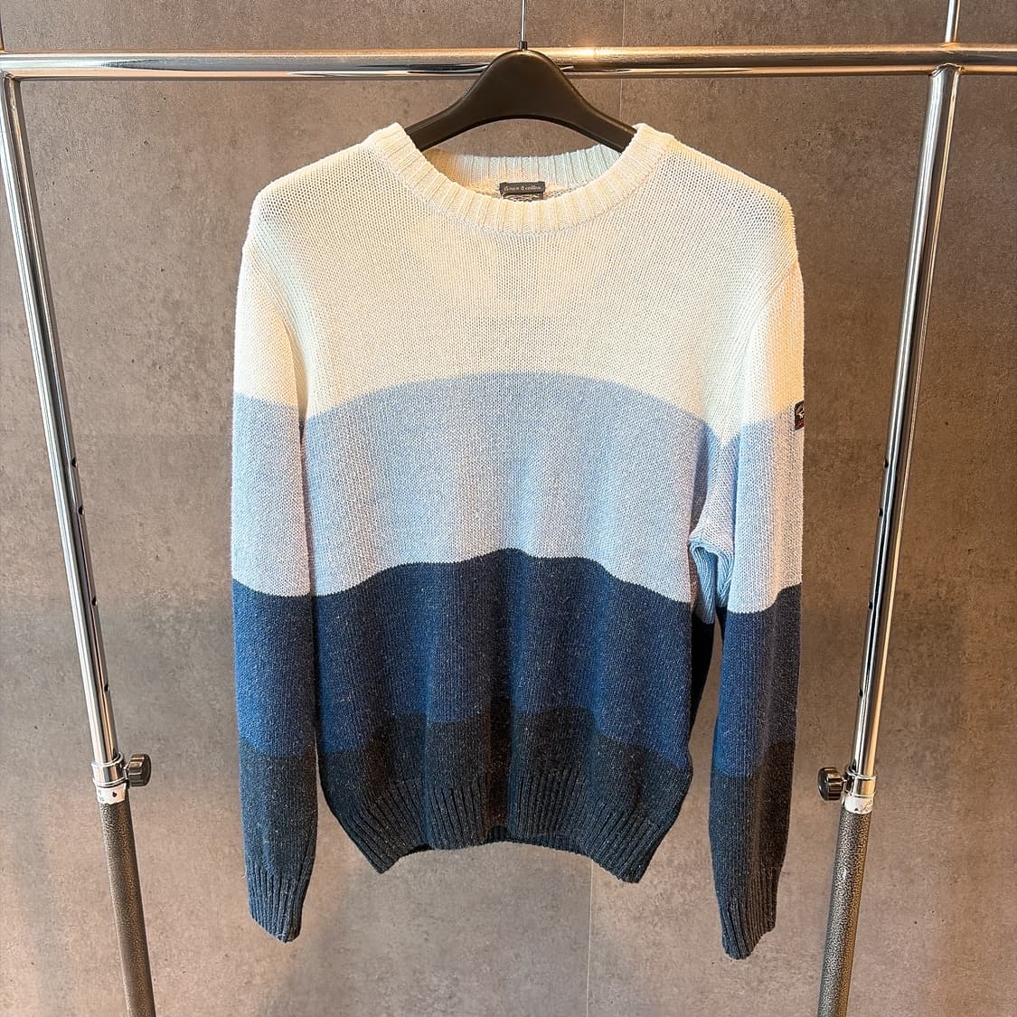 (정품/새상품) PAUL&SHARK 폴앤샤크 남성 컬러블럭 니트 상품이미지1