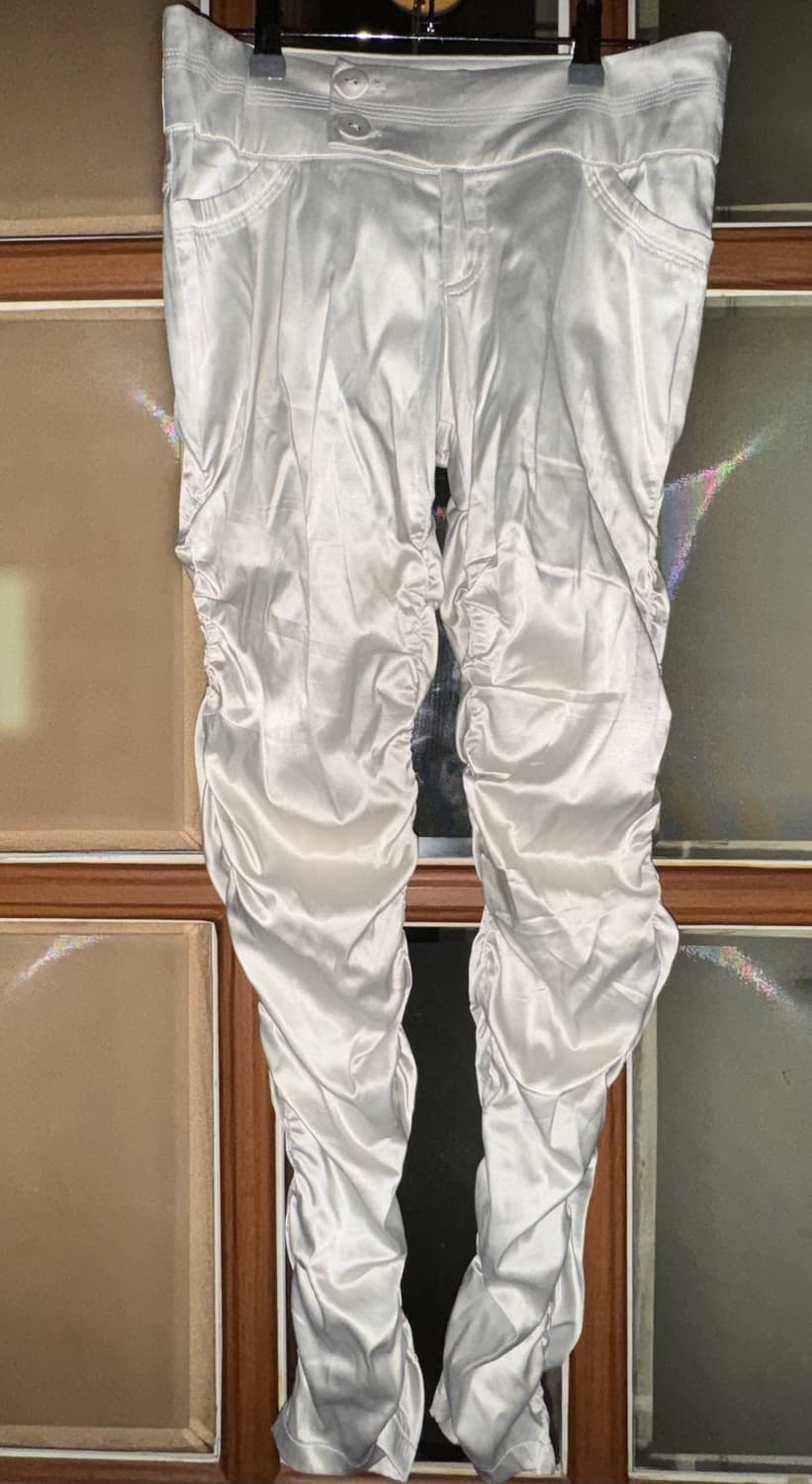 택포) 피조물 새틴 셔링 카프리 팬츠  상품이미지1