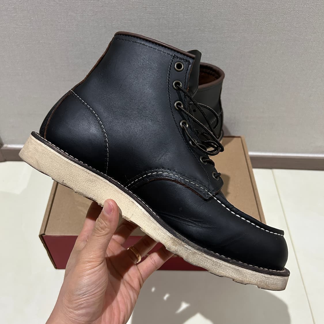 [265/8.5D] 레드윙 6인치 목토 부츠 8849 블랙 프레리 상품이미지3