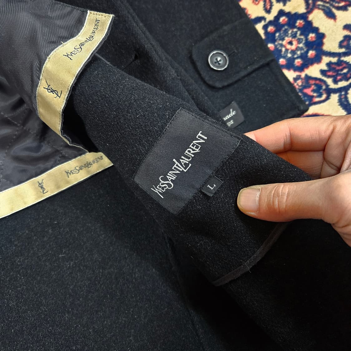 입생로랑(Y.S.L) 울 캐시미어 혼방 발마칸 코튼(내피 탈부착O) 상품이미지6