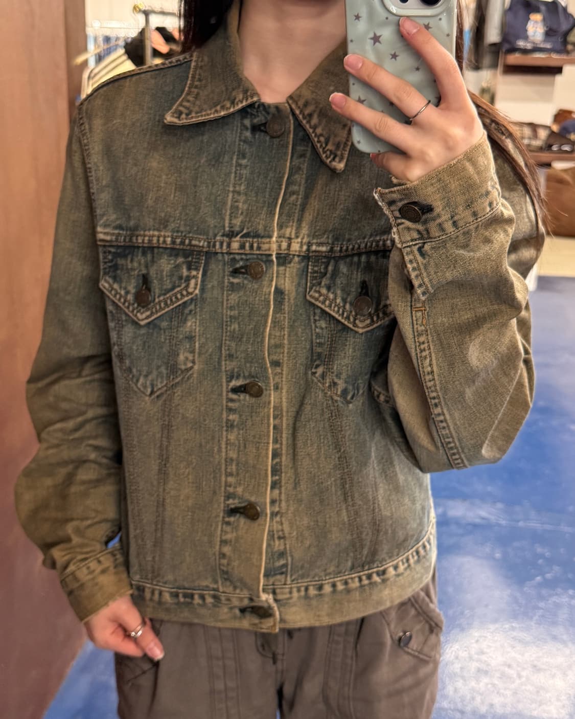 1990s Levis 리바이스 샌드워싱 데님 자켓 상품이미지1