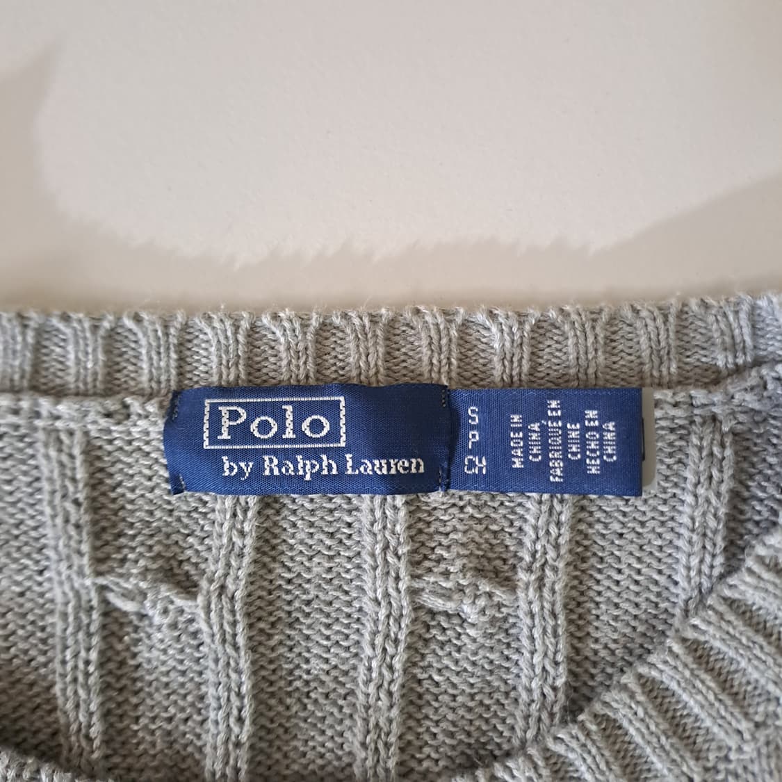 (택포) 폴로 케이블 화이트포니 니트 S B203 상품이미지6