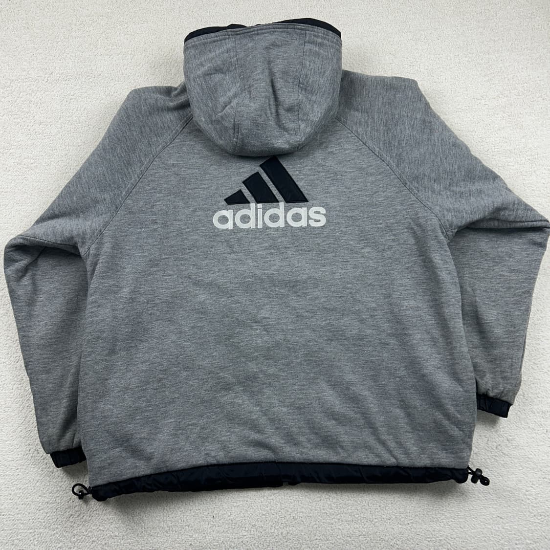 90s 아디다스 올드스쿨 빅로고 리버시블 후드 점퍼 상품이미지5