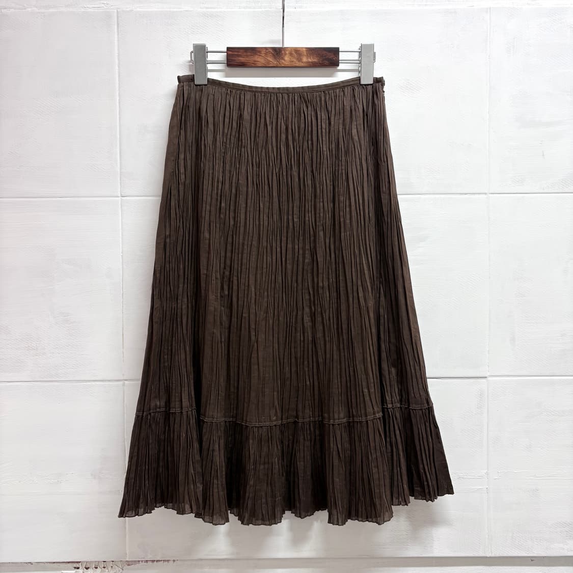 BALLSEY 브라운 플리츠 페어리 주름 스커트 JPN 상품이미지1