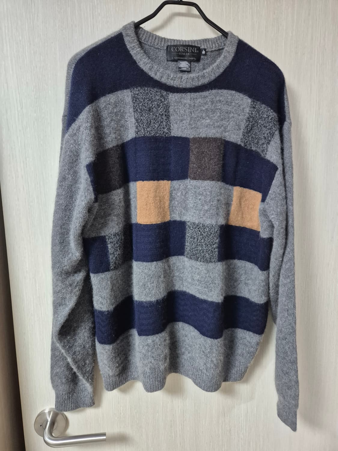 CORSINI 코르시니 캐시미어100% 니트 스웨터 라지 패턴니트 상품이미지1