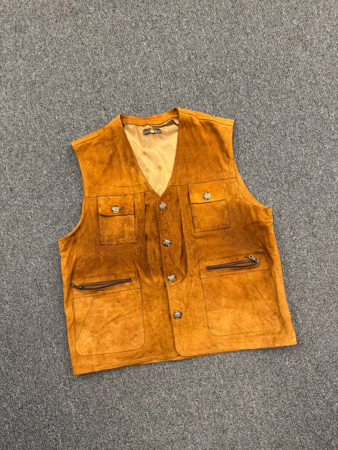 OS)아메리칸 빈티지 램스킨 브라운 웨스턴 베스트 상품이미지2