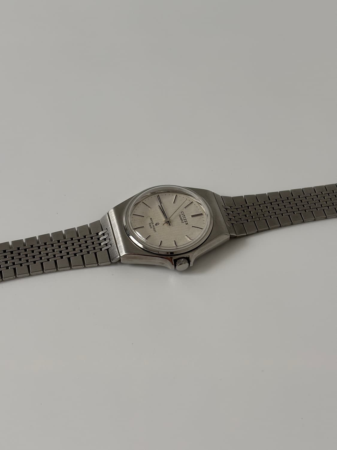 1980s CQ Texture Dial Silver Quartz 상품이미지5