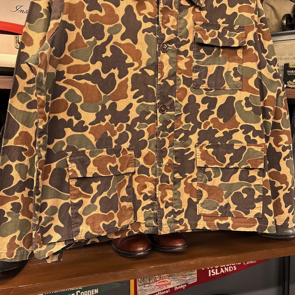 70~80s Kmart 덕헌터 카모 밀리터리 퍼티그 자켓 N1136 상품이미지4