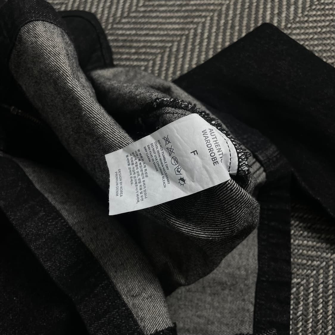 트로피컬러 데님 트러커 워크 자켓 블랙o 3718 상품이미지6