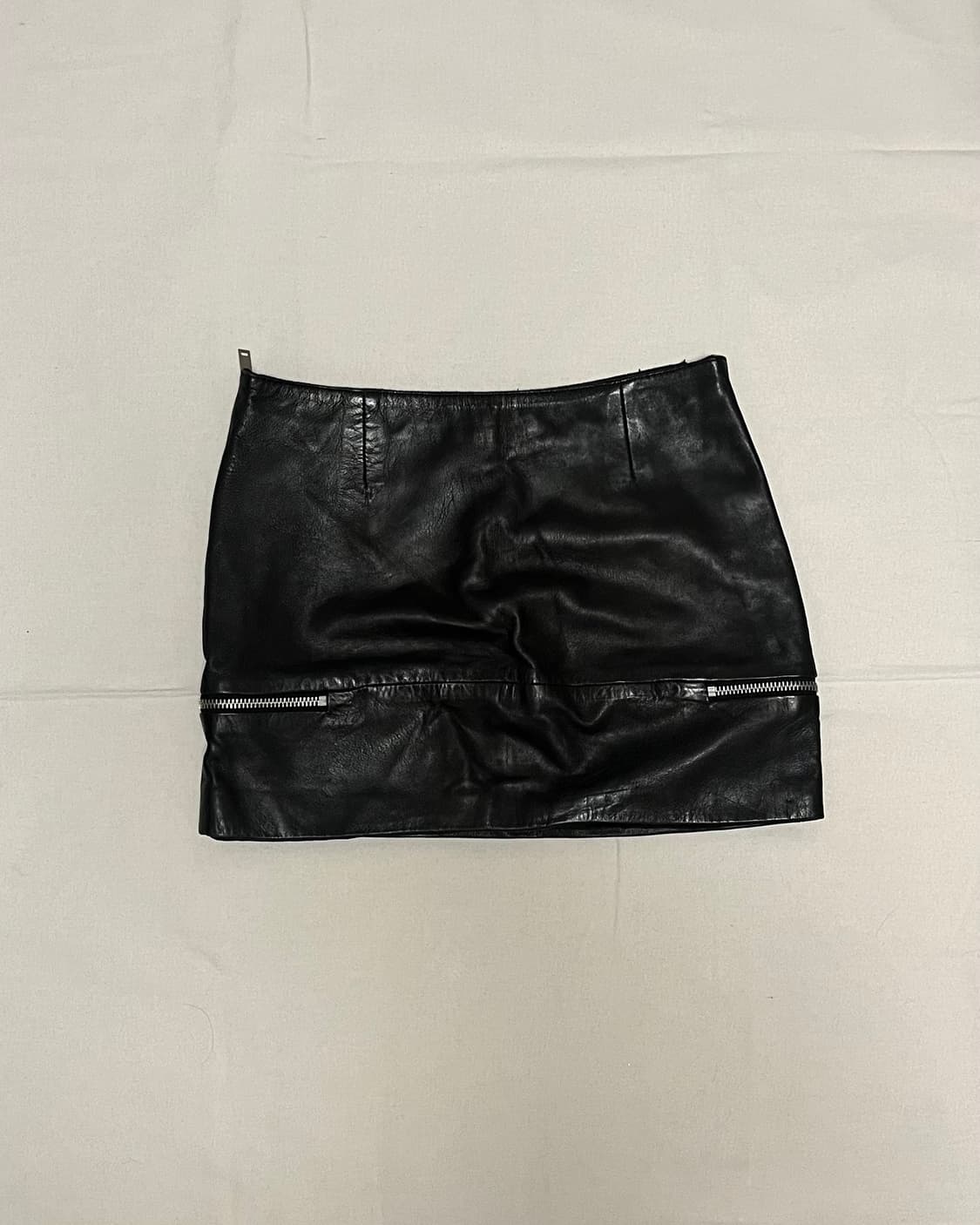 black leather zipper point SK 상품이미지7