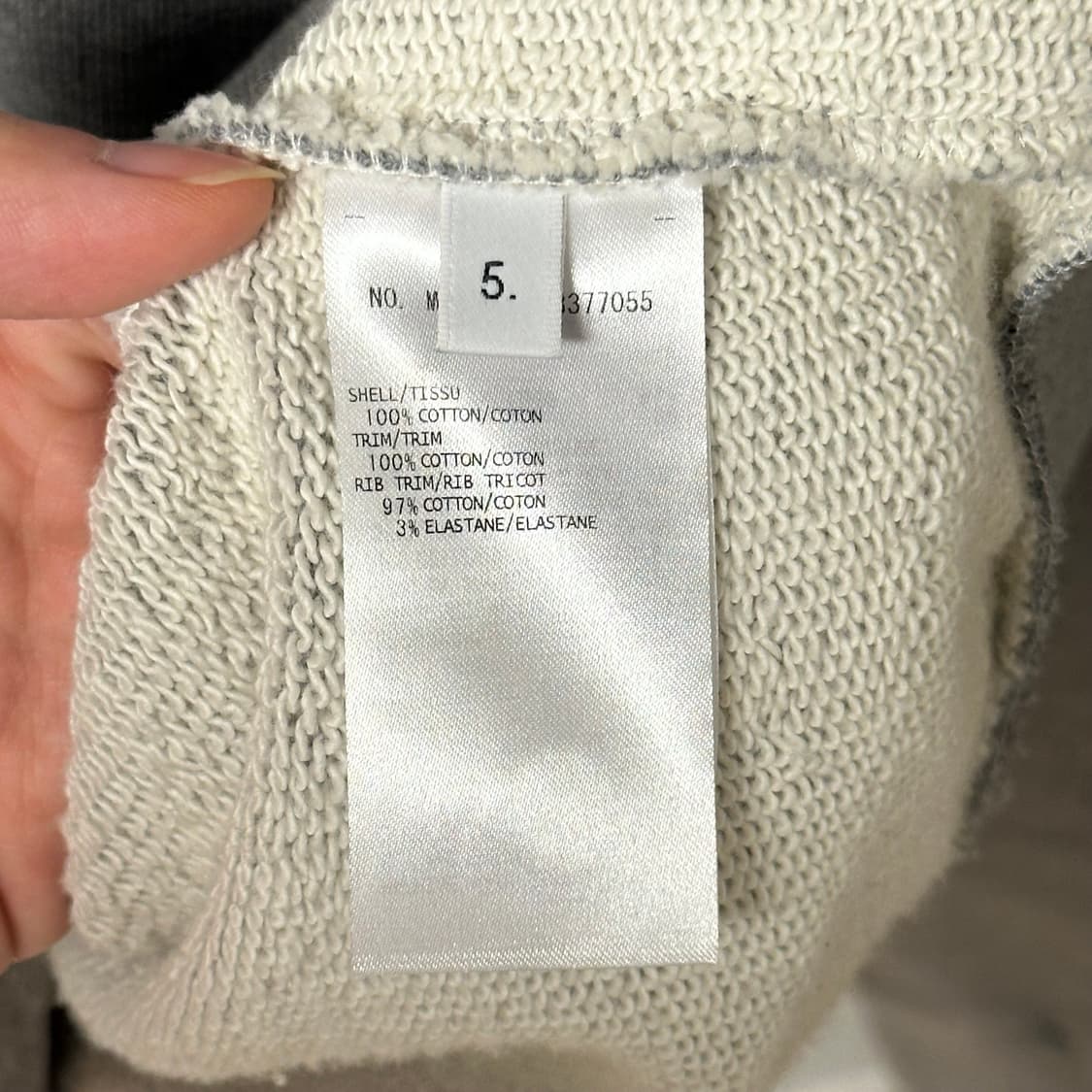 [5] 톰브라운 백삼선 맨투맨 그레이 상품이미지9