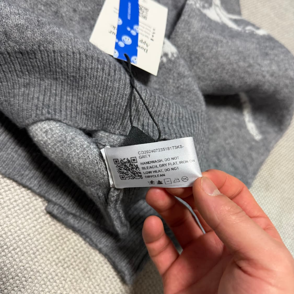 샵사이다 패턴 라운드 니트 상품이미지6