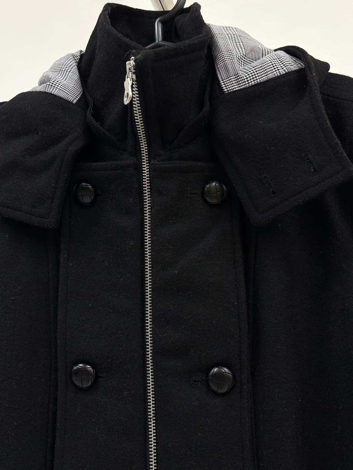 빈티지 블랙 하이넥 울 자켓 상품이미지7