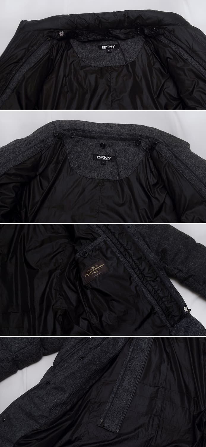 DKNY 이태리 울실크 구스다운 투인원 롱패딩 코트 (100-105) 상품이미지7