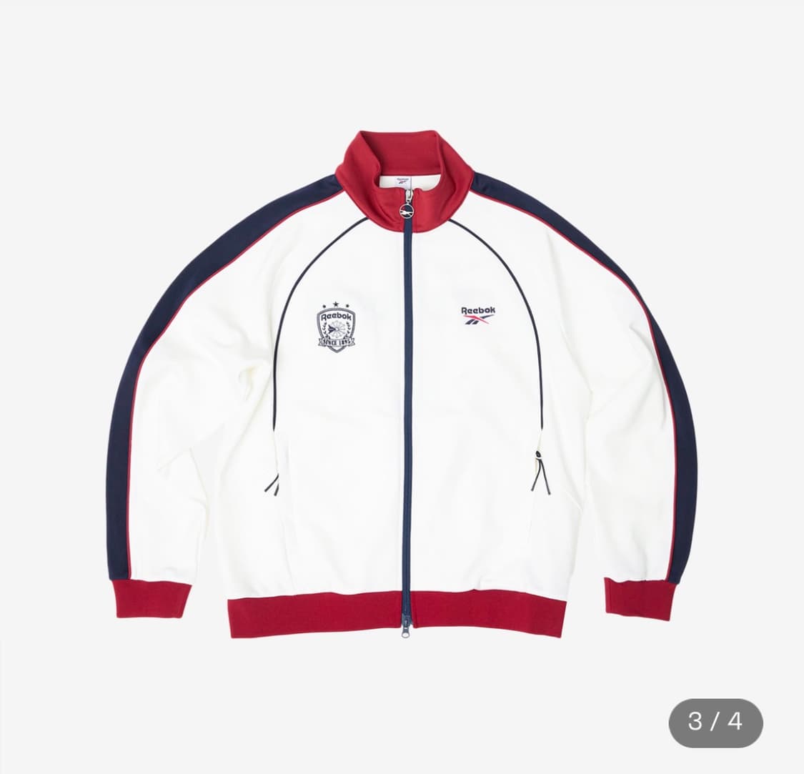 리복 저지 트랙탑 - 화이트:레드  상품이미지1