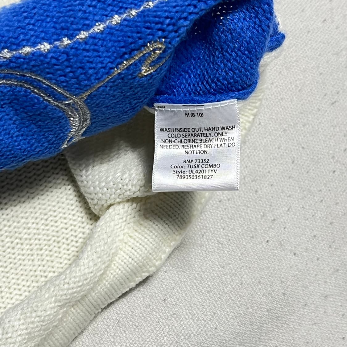 M 화이트 스태그 스노우맨 자수 니트 베스트 상품이미지5