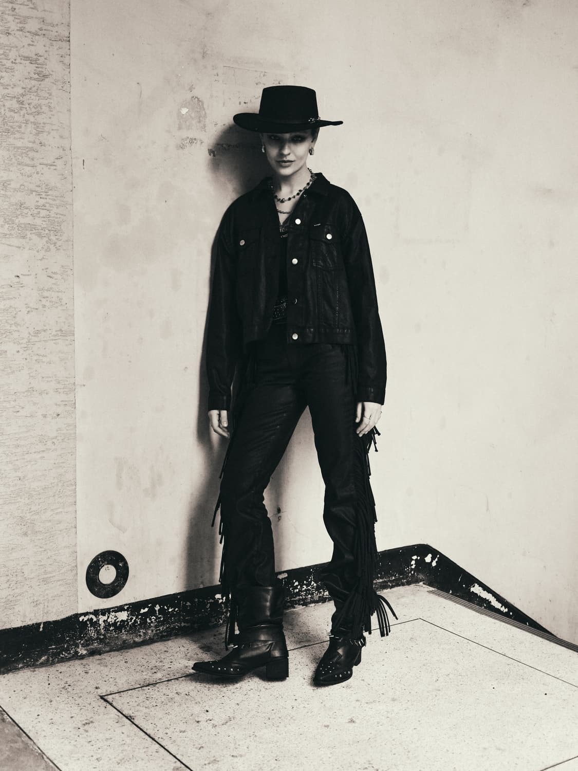 랭글러 X 펜더 콜라보 데님 셋업 (세트) 블랙  상품이미지1