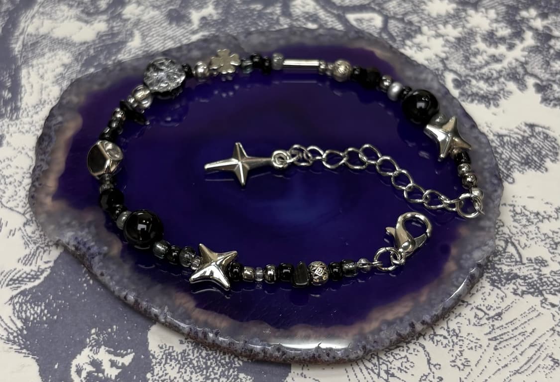 핸드메이드 비즈 팔찌 Blak Stone 036 상품이미지8