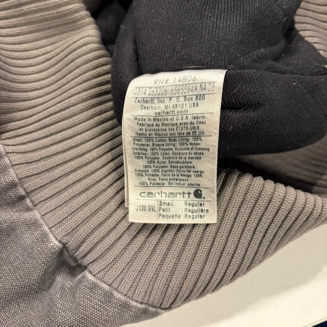 [S] 칼하트 J130 JVL 액티브 워크 자켓 그레이 D507 상품이미지8