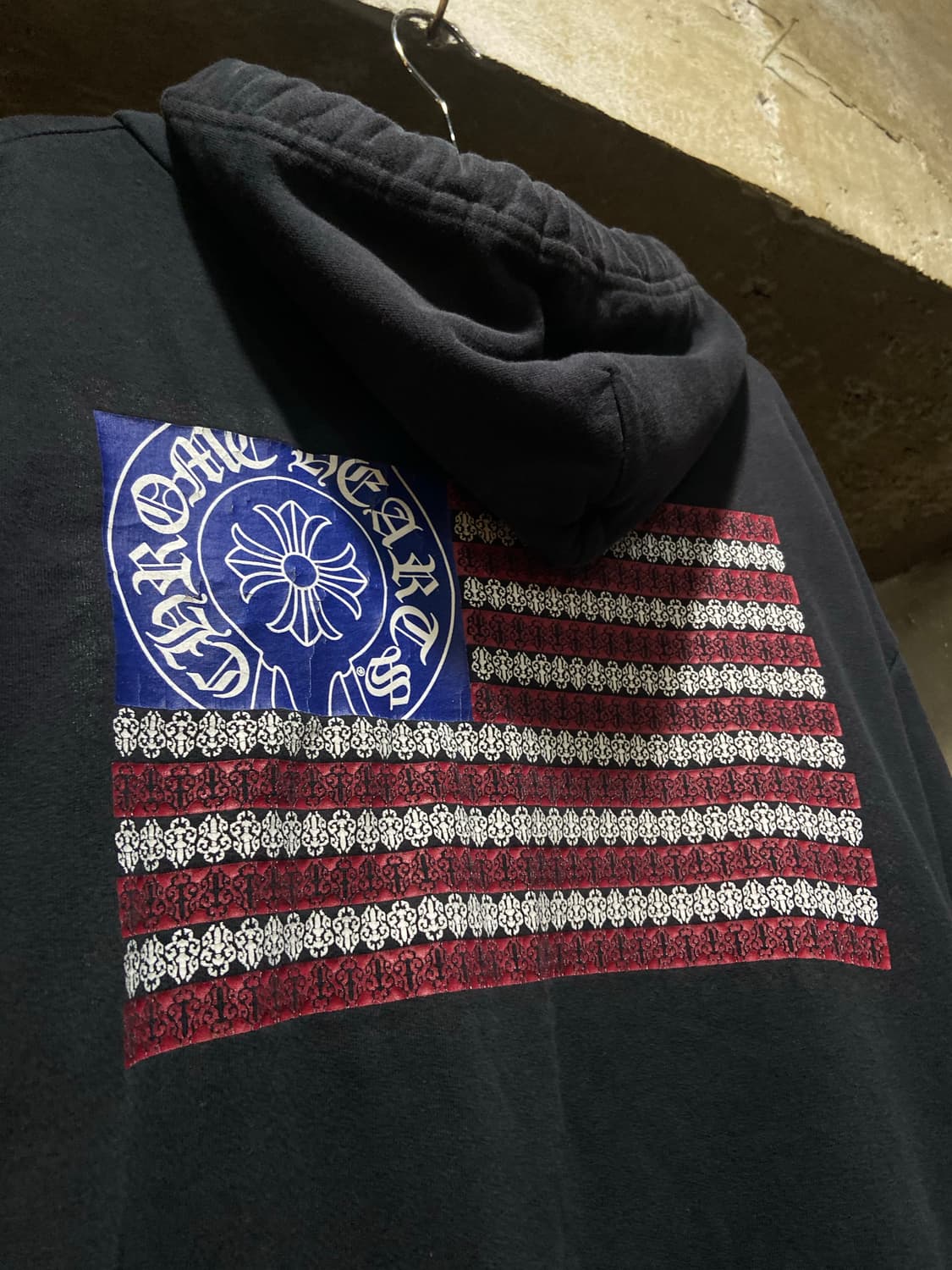 Chrome hearts 크롬하츠 아메리칸 플래그 대거 후드 블랙 상품이미지7