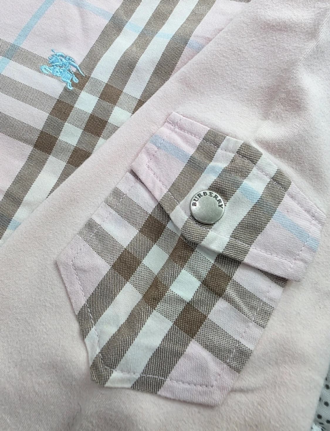 버버리 런던 핑크 체크 폴로셔츠 ~55 상품이미지5
