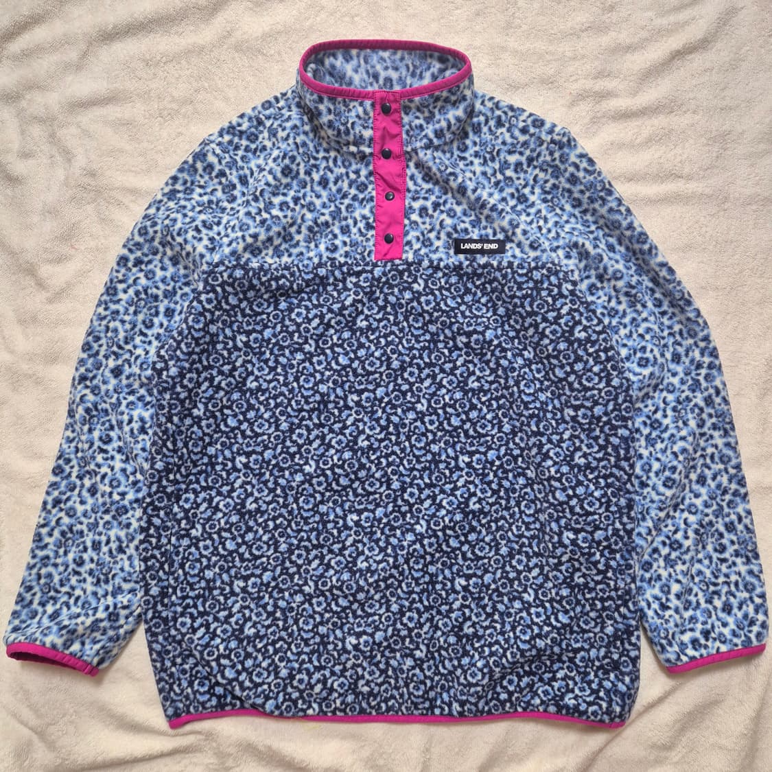 일본 LAND'S END 랜즈앤드 플리스 스냅티 풀오버 여성 L 상품이미지1