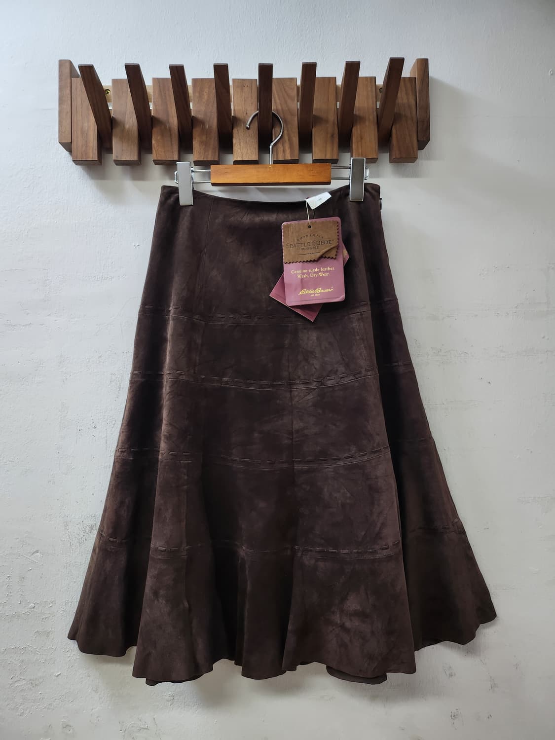 일본빈티지 에디바우어 스웨이드스커트(새상품) 상품이미지1