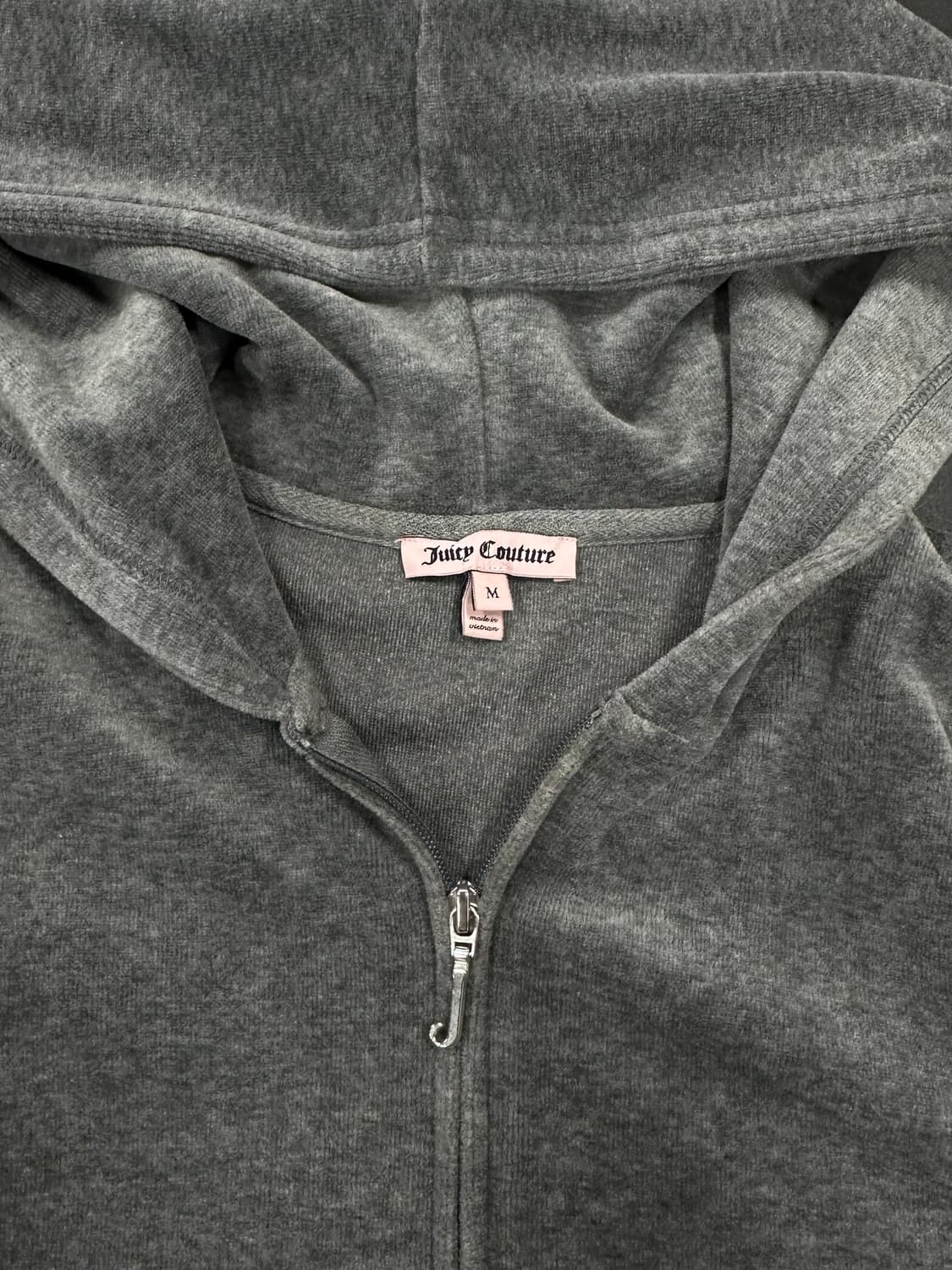 쥬시꾸뛰르 벨루어 후드집업 그레이 상품이미지8