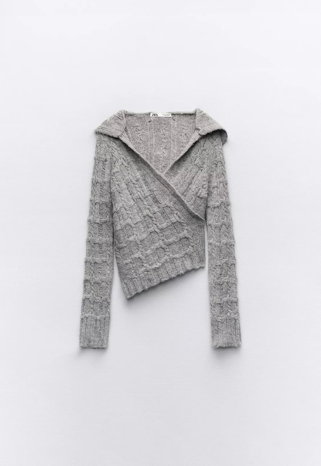 후드 언발란스 니트 스웨터 상품이미지1