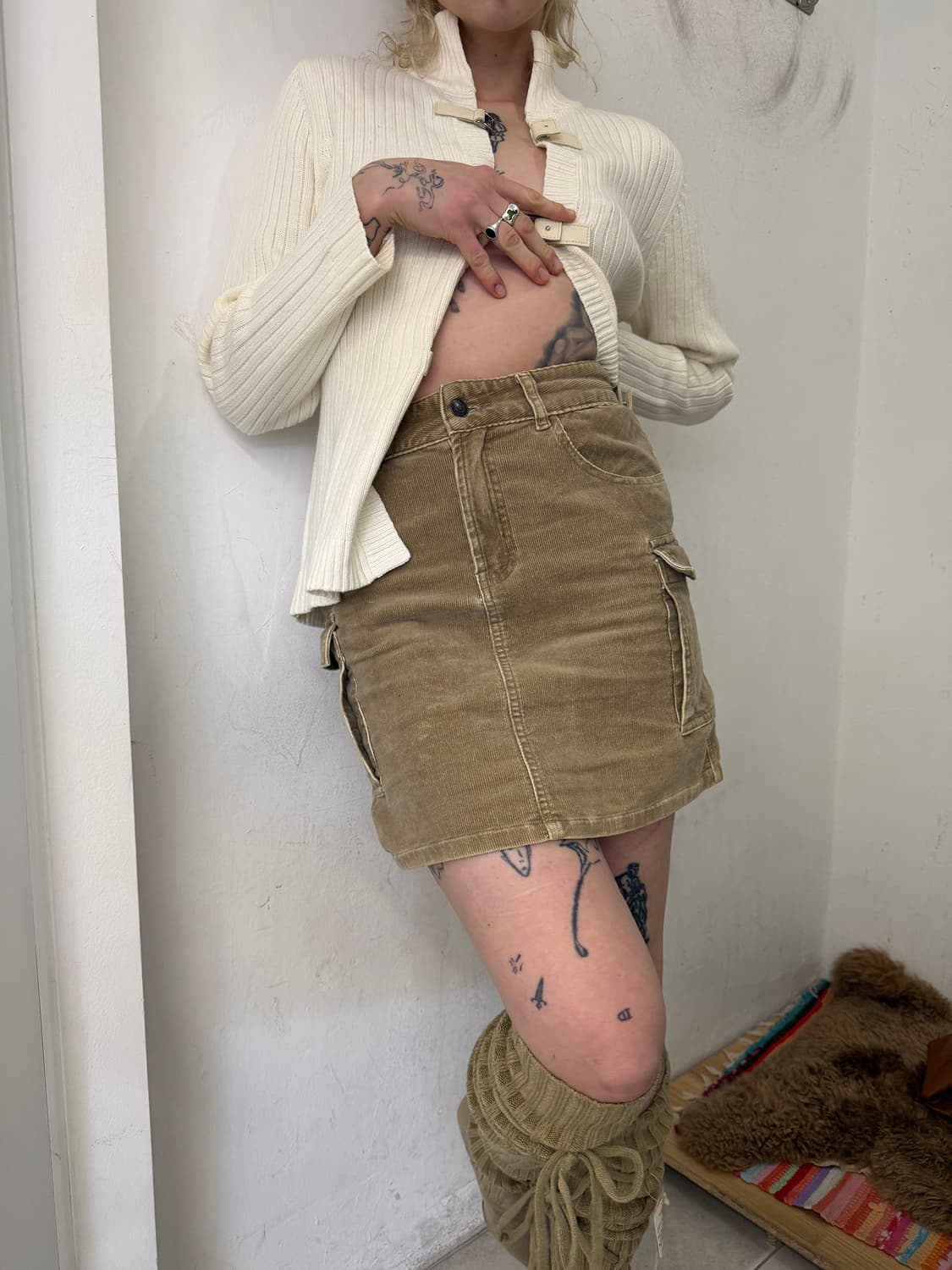 corduroy cargo mini skirt 상품이미지2