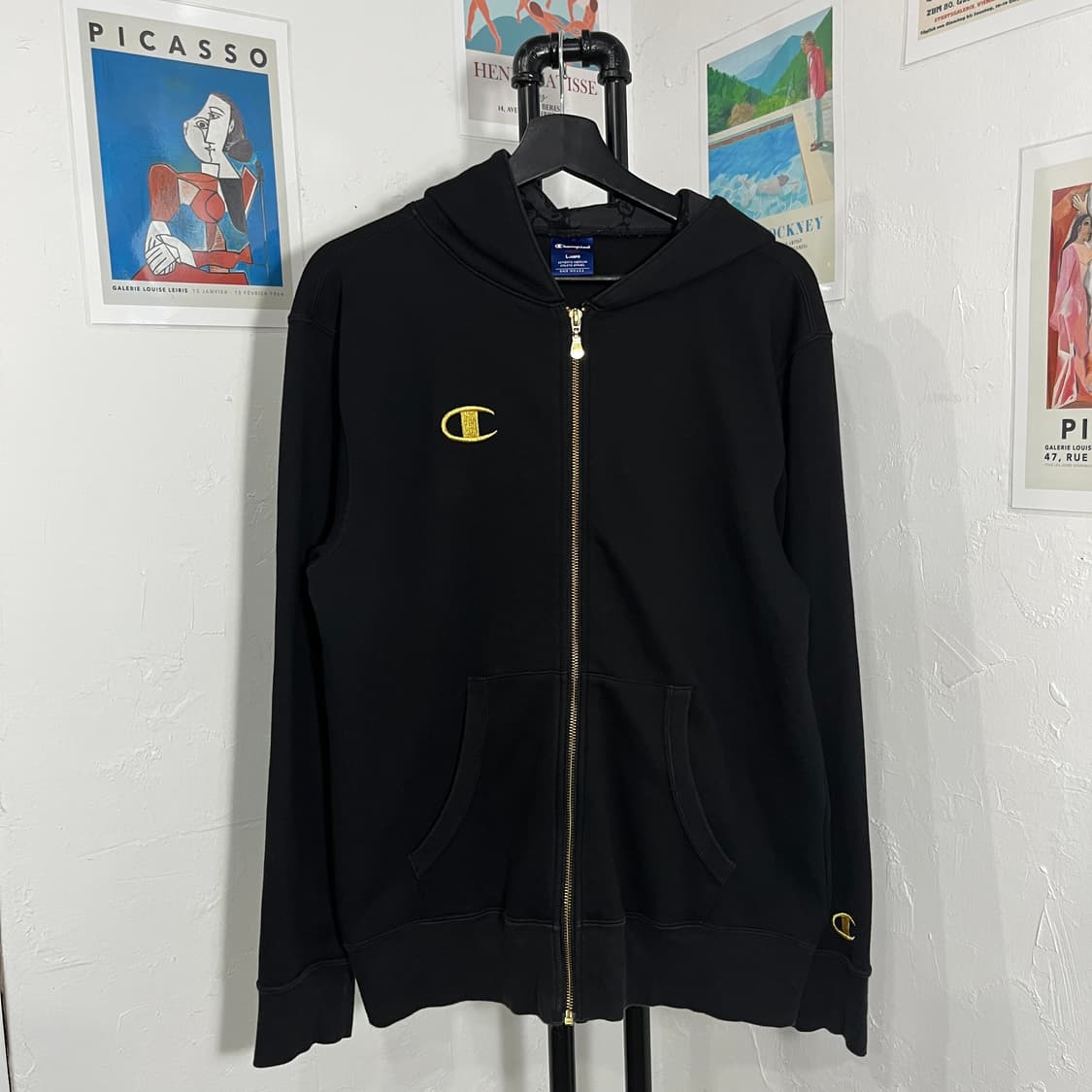 챔피온 골드 자수 후드집업 상품이미지2