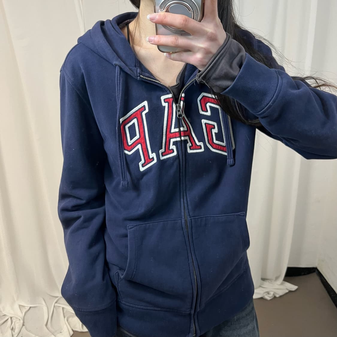 Gap navy zip-up hoodie 상품이미지3