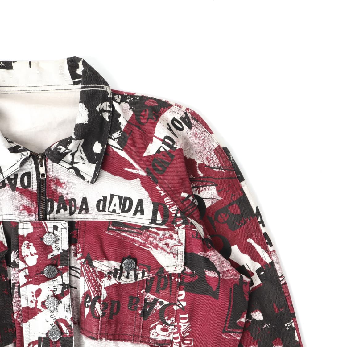 90s Modzart london 아티스트 페인팅 크롭 데님자켓 상품이미지3