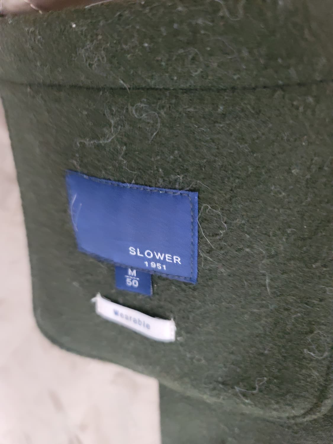 SLOWER 슬로워 울 떡볶이코트 50표기 남성 100정사이즈 상태굿 상품이미지5