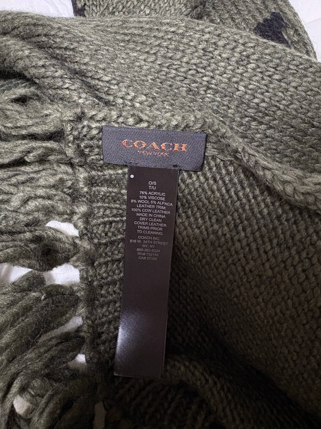 Coach 카키 목도리 상품이미지2