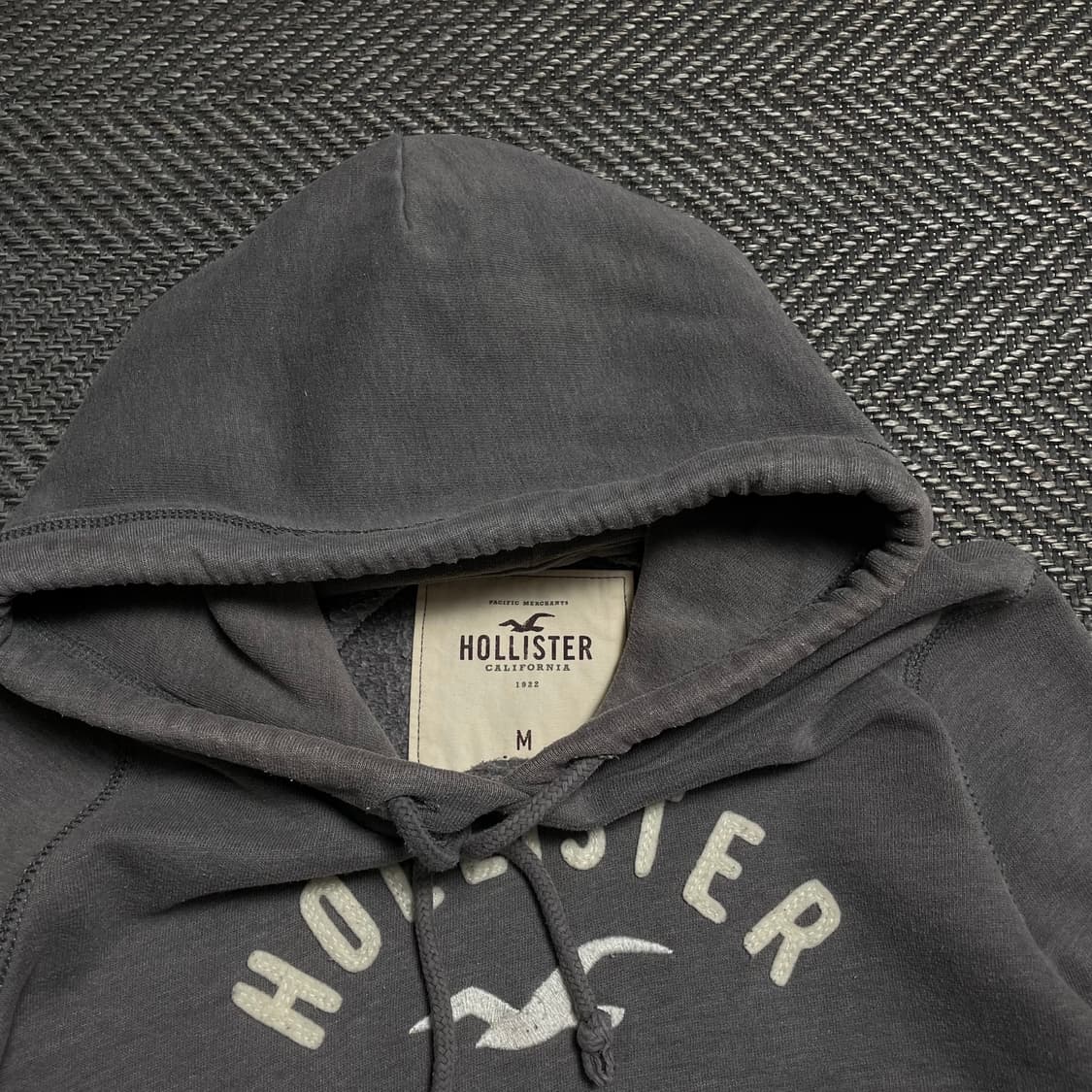 홀리스터 y2k 빅로고 자수 그레이 후드 티셔츠y 5205 상품이미지4