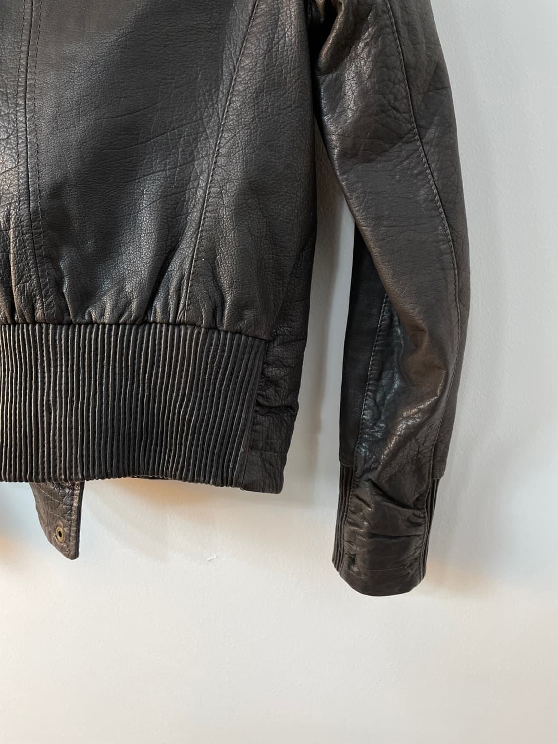 Dkny 하이넥 레더 자켓 상품이미지6