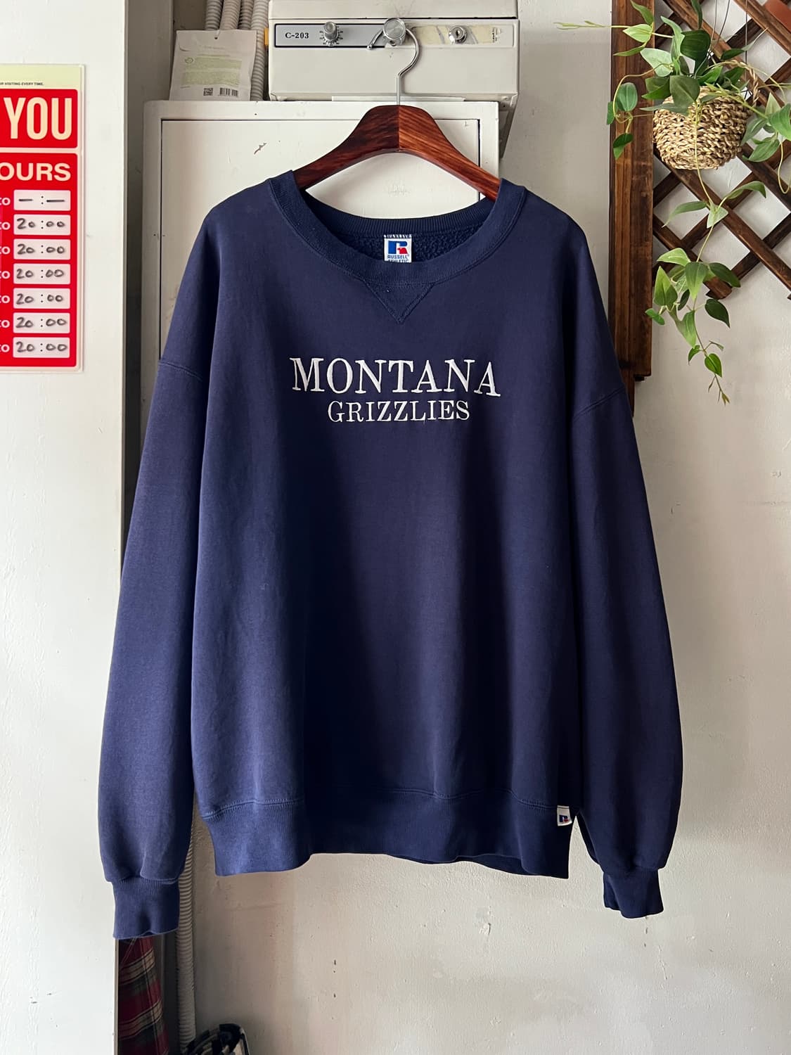 [2XL]90's 러셀 Made in USA 네이비 스웻셔츠 상품이미지1