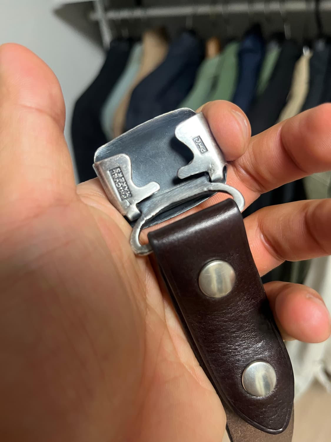 피그벨 히콕 벨트 (오딤 다크브라운 가죽) 실버 저렴하게 판매 상품이미지2