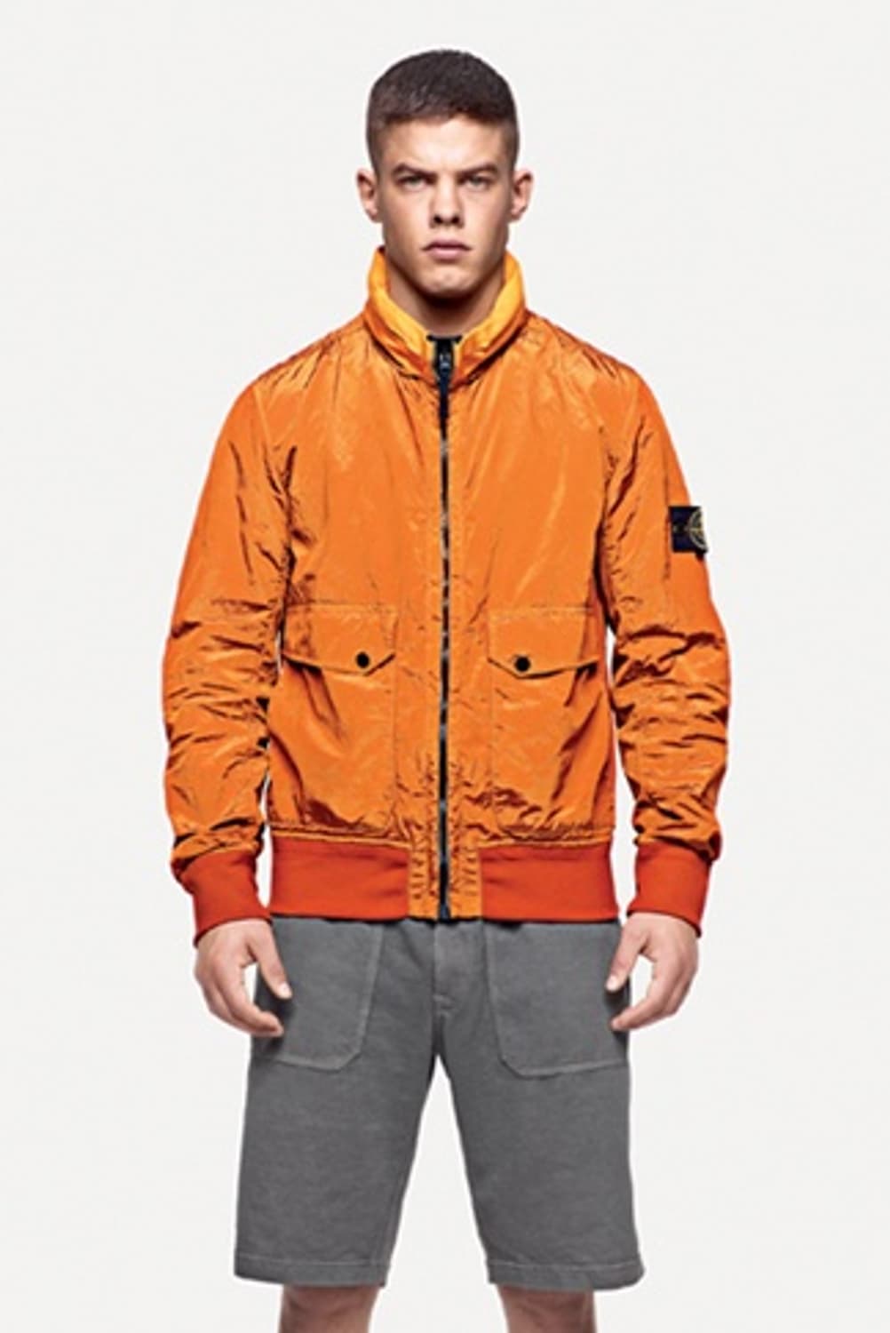 정품 스톤아일랜드 나일론 메탈 오렌지 색상 자켓 S사이즈 상품이미지1