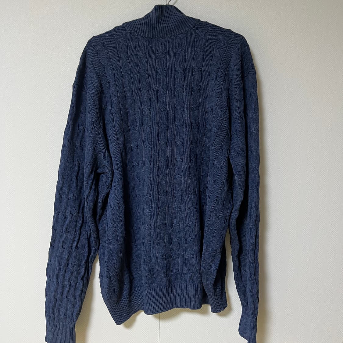 폴로 랄프로렌 케이블 니트 반집업 xl 상품이미지6