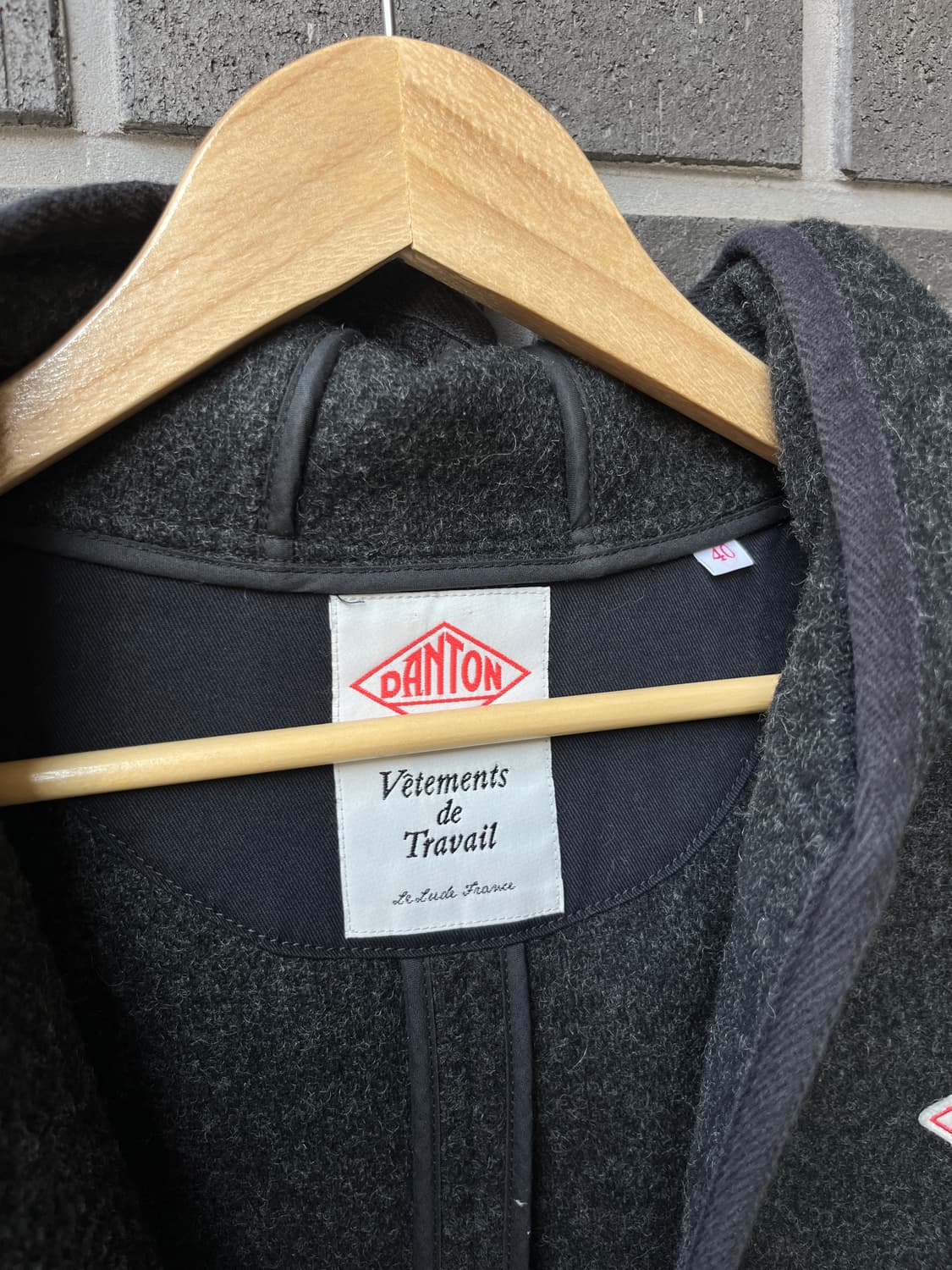 Danton 단톤 울 후디 코트 다크그레이 40 상품이미지9