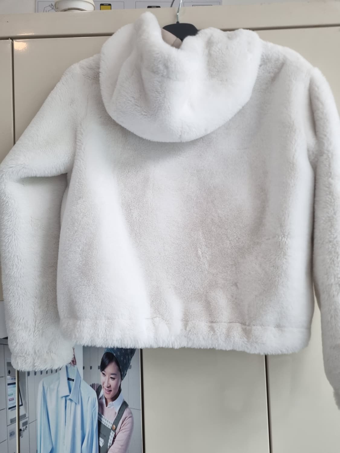 내셔널지오그래픽 뽀글이 후리스 S 화이트 상품이미지2