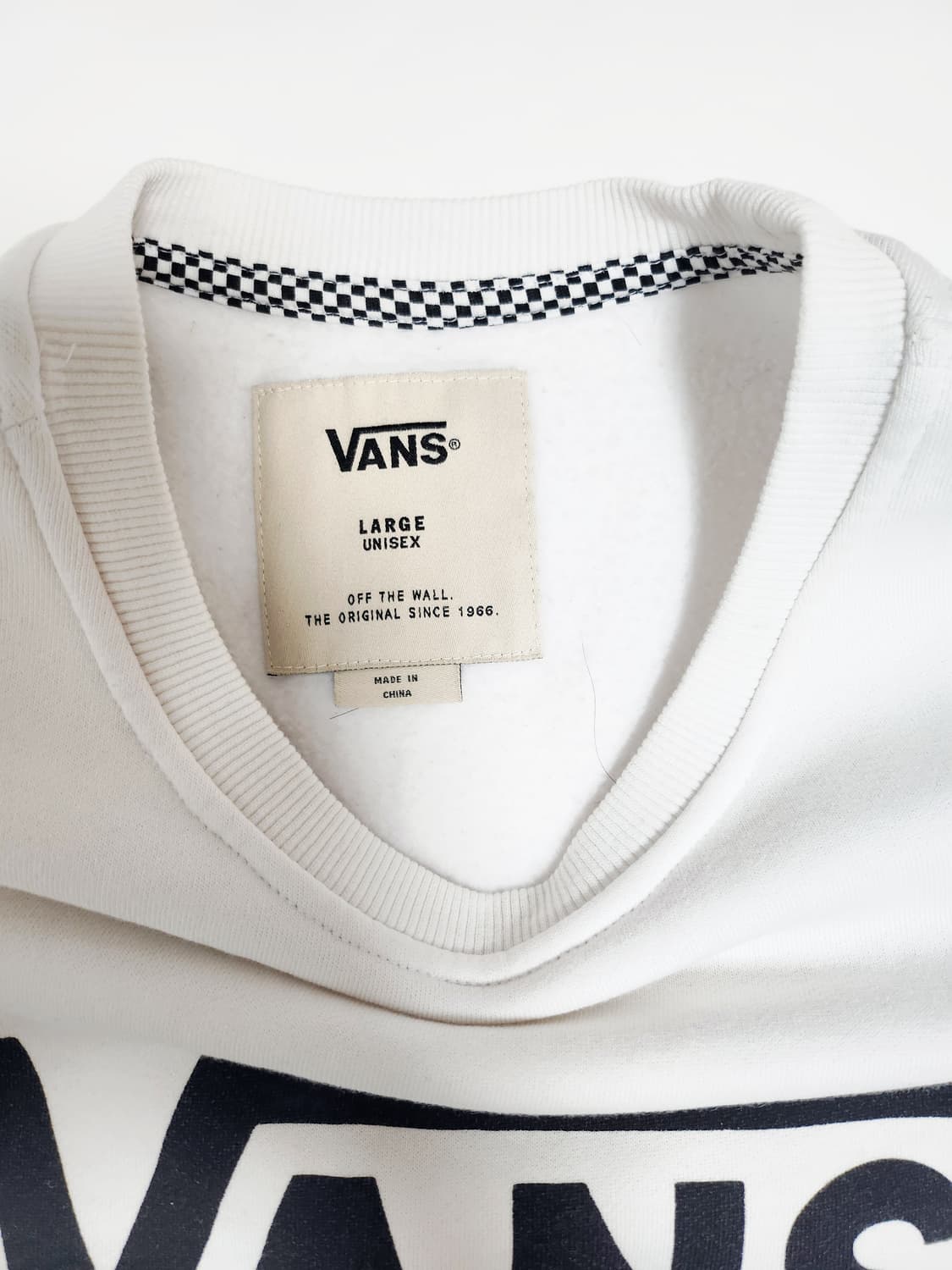 반스 흰색 기모 맨투맨 105 상품이미지3