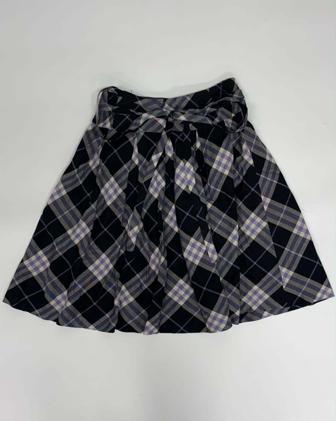 [38] 버버리 플리츠 재팬 빈티지 미디 스커트 상품이미지1