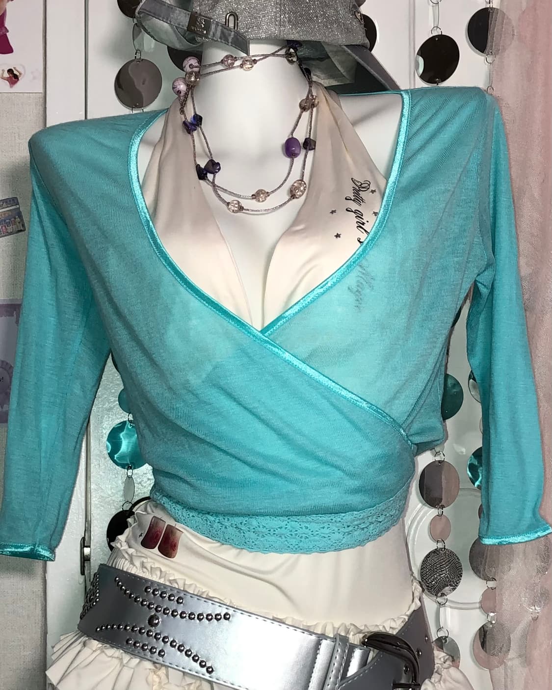 ballet blue wrap top 상품이미지1