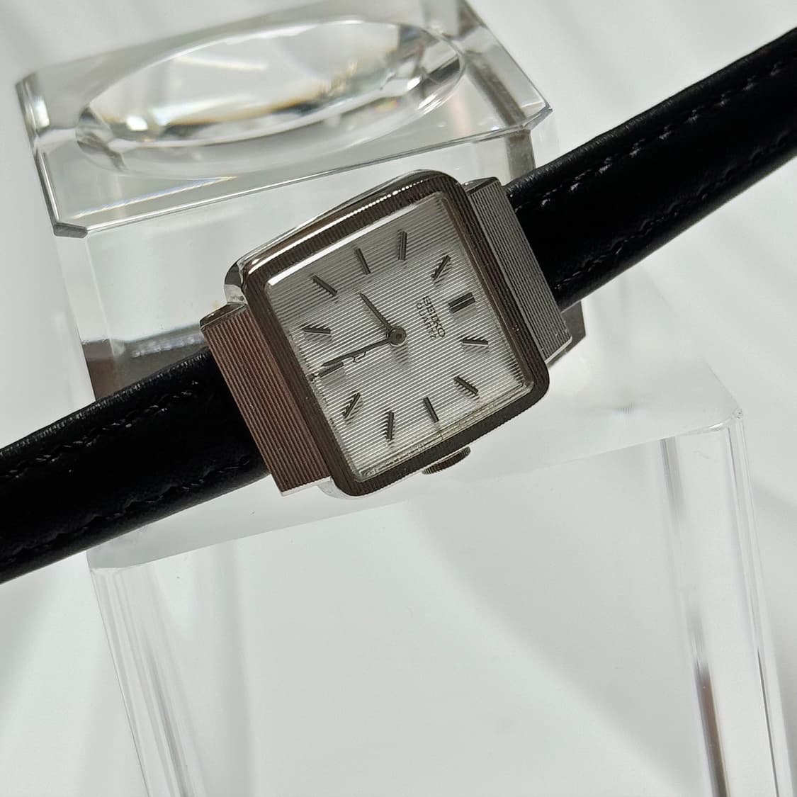 80's90's 빈티지 세이코 아르데코 스트라이프 스퀘어 워치 상품이미지6