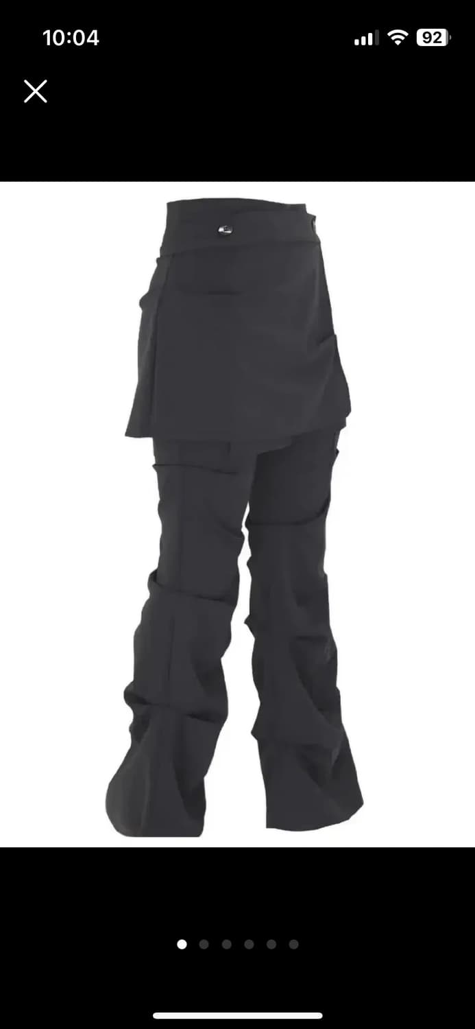 구해요) 오호스 랩 오버 턱 팬츠 블랙 상품이미지1